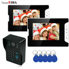 SmartYIBA Password RFID Video Camera Intercom 7''Inch Monitor Wired Video Door Phone Doorbell Speakephone Intercom System 2024 - buy cheap
