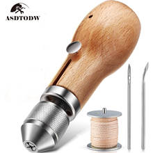 Stitcher Sewing Awl Shoes Bags Hole Hook DIY Handmade Leather Craft Tool 4 Pcs Sewing Awl Kit Leather Craft Awl with Needles 2024 - buy cheap