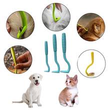 Ferramentas de gancho twister para pets, seis cores, limpador de gato e cachorro, produtos para remoção de pelos de animais de estimação 2024 - compre barato