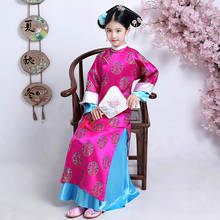 Fantasia elegante bordada da princesa qing, roupa chinesa antiga para performance de palco cosplay 2024 - compre barato