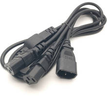 Cable de alimentación divisor IEC 320 C14 macho a 2XC13 hembra Y, adaptador de corriente C14 a C13 de 2 vías, 60cm,1M,2M 2024 - compra barato