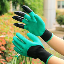 Par de guantes de jardín con garras, guantes de látex ABS para jardinería, excavación, plantación, protección duradera e impermeable, guantes de trabajo 2024 - compra barato