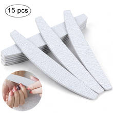 5/10/15pcs Half-Moon-Shaped Nail File Lime 100/180 Nail Buffer Washable Grinding Polishing Double Side Sanding Buffing Pedicure 2024 - buy cheap