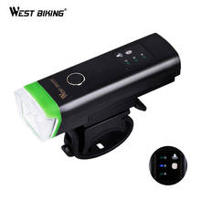 WEST BIKING-luz delantera de ciclismo inteligente, linterna de advertencia de 4 modos con Sensor de carga USB, lámpara automática para bicicleta 2024 - compra barato