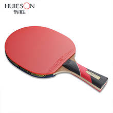 HUIESON Table Tennis Racket 6 star Carbon Fiber Ping Pong Racket Blade Powerful Pips-in Rubber Tabletennis tenis Pingpong Bat 2024 - buy cheap