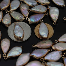Colgante de perlas naturales con forma de gota, collar, pulsera, joyería Simple, decorativo, 10x18-12x20mm, 5 uds. 2024 - compra barato