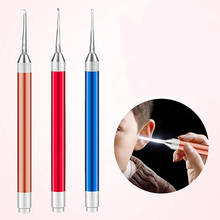 1pc Earpick Ear Cleaner Flashlight Earpick Remover Luminous Ear Curette Light Spoon Cleaning Ear Care Tool Random Color 2024 - buy cheap