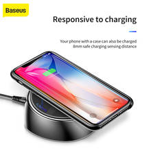 Baseus 2 em 1 carregador sem fio para iphone x 8 samsung galaxy s9 s8 carregamento rápido carga rápida 3.0 com 3 usb 2.0 slot 10w 3.4a 2024 - compre barato