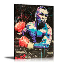 Alec monopolys "boxing mike tyson" abstrato arte da parede pintura a óleo cartaz da lona impressão para o quarto casa decoração presente 2024 - compre barato