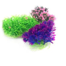 Purple Artificial Plastic Plant Underwater Water Grass Fish Tank Aquarium Ornament Decoration Flower Grass Lawn 6cmx13cm 2024 - buy cheap