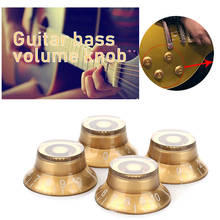 Potenciómetro tapa interruptor tapa 4 piezas oro guitarra eléctrica tapa de volumen instrumentos musicales herramienta de dispositivo ABS 2024 - compra barato