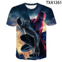 2021 Boy Girl Child New Spider Fashion Male Lady Child 3D Printed T-shirt Summer Short-sleeved Casual Cool Top 2024 - buy cheap