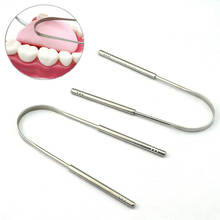 304 Stainless steel Tongue Brush applicator Dental Care Tongue Clean Tool Good Breath Cleaner Scraper Handle Hygiene Toothbrush 2024 - buy cheap