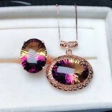100% Natural And Real Ametrine jewelry set Natural Real Ametrine 925 sterling silver 1pc pendant,1pc ring 2024 - buy cheap