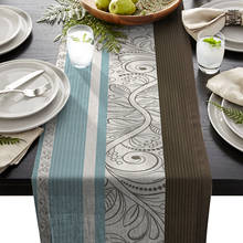 Bandeira de mesa azul para festa em casa, toalha de mesa decorativa flores vintage 2024 - compre barato