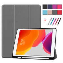 For iPad 7th generation 10.2" Case 2019 With Pencil Holder Stand Cover For iPad 10.2 Case Coque Funda Auto Sleep / Wake + Pen 2024 - buy cheap