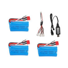 7,4 V 1500mAh 18650 batería de lipo de + cargador USB para Wltoys 12428, 12401, 12402, 12403, 12404, 12423 FY-03 FY01 FY02 batería de juguetes rc 2024 - compra barato