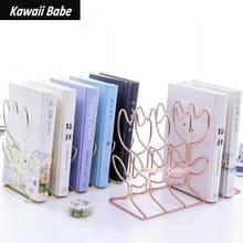 5 Grid File Storage Shelf Book Stand Book Holder Bookend lyofes Nordic Wrought Iron Book Organizer Holder for Home Office 2024 - buy cheap