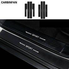 4D Carbon Fiber Sticker Car Accessories 4PCS Leather Door Sill Welcome Pedal Stickers For Volkswagen VW Golf 6 Auto Stylings P35 2024 - buy cheap