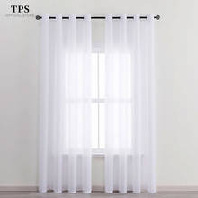 TPS Ultra Soft White Sheer Curtains for Living Room Tulle Curtain Bedroom Window Treatment Finished Voile Drape Home Decoration 2024 - buy cheap