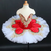 Tutú de Ballet profesional para niña y mujer, traje de bailarina para fiesta, azul y rojo 2024 - compra barato