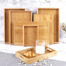 Bandeja Rectangular grande de madera para bebidas y té, bandejas de madera para desayuno, comida, té 2024 - compra barato