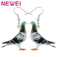 NEWEI Acrylic Carrier Pigeon Bird Earrings Animal Drop Dangle Jewelry For Women Girls Teens Kids Charm Decorations Hot Sale Gift 2024 - buy cheap