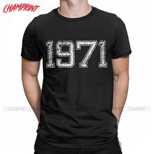 Vintage Retro 1971 50th Birthday Men T Shirts Fashion Tee Shirt Short Sleeve Round Neck T-Shirts Pure Cotton New Arrival Clothes 2024 - buy cheap
