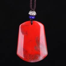 zheru jewelry natural chicken blood jade amulet pendant necklace exquisite jewelry best gift 2024 - buy cheap