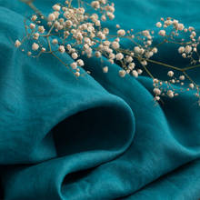 High-end flax fabric Lake Blue linen fabric High-end gowns, dresses, trousers, shirts and jackets tissu 2024 - buy cheap