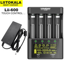 2020 liitokala Lii-600 lcd carregador de bateria para li-ion 3.7v e bateria nimh 1.2v adequado para 18650 26650 21700 26700 aa aaa 2024 - compre barato