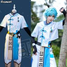 Anime genshin impacto chongyun jogo terno branco uniforme cosplay traje halloween outfit para homem novo 2020 2024 - compre barato