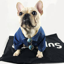 Fashion Dog Denim Jacket for Small Dogs French Bulldog Jeans Coat Printed Clothes for Chihuahua Pug Puppy Pet Luxury Clothes 2024 - buy cheap