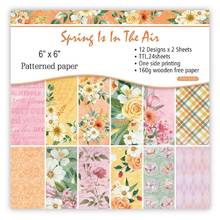 24 sheet 6"X6"Beautiful spring flower patterned paper Scrapbooking paper pack handmade craft paper craft Background pad 2024 - buy cheap