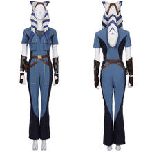 Fast Shipping Star Cosplay Ahsoka Tano Cosplay Costume Adult Overall Jumpsuit Suit Halloween Carnival Costume 2024 - buy cheap