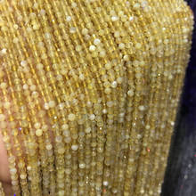 2mm 3mm Faceted Natural Yellow Opal Stone Beads For Jewelry Making DIY Round Loose Small Stone Beads Fit Bracelet Necklace 2024 - buy cheap