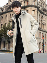 Moda trench coat para baixo jaqueta masculina casual inverno 90% pato branco para baixo parka casaco roupas 2024 - compre barato