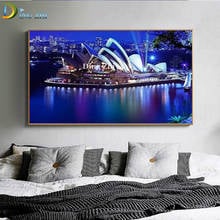 Diamond Painting Full Square Round Drill Sydney Opera House 5D Diamond Embroidery City Landscape Picture Rhinestone Wall Decor 2024 - buy cheap