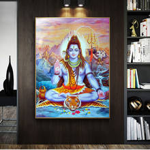 Shiva Lord Canvas Paintings On The Wall Hindu Gods Wall Art Posters and Prints Hinduism Picture Cuadros Picture Home Decor 2024 - buy cheap