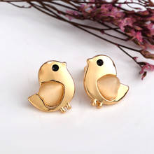 muylinda Cute Birds Small Stud Earrings Fashion Gold Tone Metal Earring Jewelry For Women 2024 - buy cheap