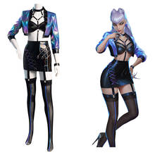 LOL KDA Agony's Embrace-Disfraz de Evelynn para mujer, traje de falda para Halloween, Carnaval 2024 - compra barato