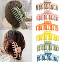 Hot Sale Simple Style Hair Claws Solid Color Hair Clips Elegant Frosted Acrylic Barrette Headwear for Women Hair Accessories 2024 - buy cheap