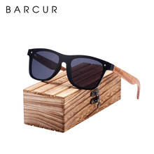 BARCUR-Gafas de sol polarizadas sin montura para hombre y mujer, lentes de sol de madera con marco cuadrado 2024 - compra barato
