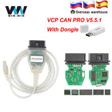 Herramienta de diagnóstico de coche VCP CAN PRO v5.1 k-line OBD 2 OBD2, Cable de escáner para VAG K line CAN BUS, PK ODIS 2024 - compra barato