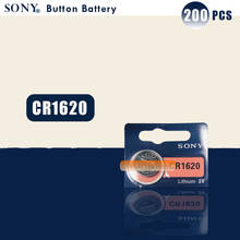 200pcs/lot Sony 100% Original CR1620 Button Cell Battery For Watch Car Remote Key cr 1620 ECR1620 GPCR1620 3v Lithium Battery 2024 - buy cheap