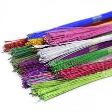 50pcs 80cm Long #26 Paper Wire for DIY Nylon Stocking Flower Iron Wire Handmaking Artificial Branches Twigs Wreath Accessories 2024 - buy cheap