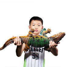 1 шт. дикие животные Джамбо крокодиловые модельные Фигурки игрушки мягкая резина Моделирование хладнокровное Животное украшение Коллекция игрушки для детей 2024 - купить недорого