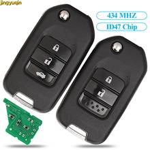 Jingyuqin Remote Car Key 433MHz For Honda Civic Accord City CR-V Jazz XR-V Vezel HR-V FRV Spirior JADE HLIK6-3T/TWB1G721 2/3BTN 2024 - buy cheap