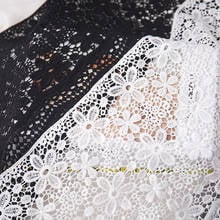 lace fabric cotton flower lace trimming white black for needlework DIY crafts sewing accessories garment curtains decor ribbon 2024 - buy cheap