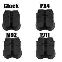 Чехол IMI Series для тактического пистолета, двойной журнал для Glock 17 19 Colt 1911 PX4 Beretta 92, полимерный чехол для страйкбола, охоты 2024 - купить недорого